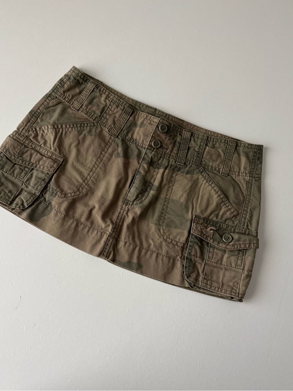 Y2K Hollister Camo Micro Cargo Mini Skirt